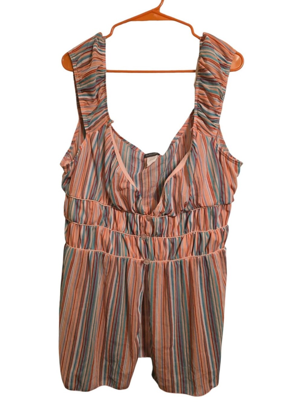 Vintage | Striped Multicolor Sleeveless Top